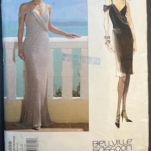 Robe trapèze bien ajustée et ajustée Patron de couture pour femme Vogue 2359 Taille 6 8 10
