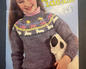 Knit Cardigans Jacket Pullovers Girls Boys Unisex Knitting Patterns Patons Great Ideas Beehive Book 442