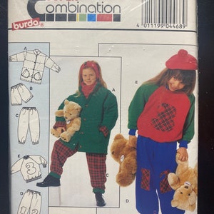 Jacket Long Sleeve Top Pants and Shorts Coordinates Girls Childs Sewing Pattern Burda 4468 Uncut Size 4 6 8 10 12
