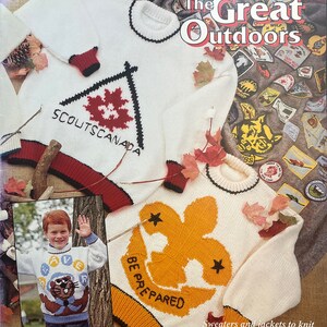 Patons The Great Outdoors Beehive Book 564 Beavers Cubs Scouts Ventures and Leaders Knitting Patterns