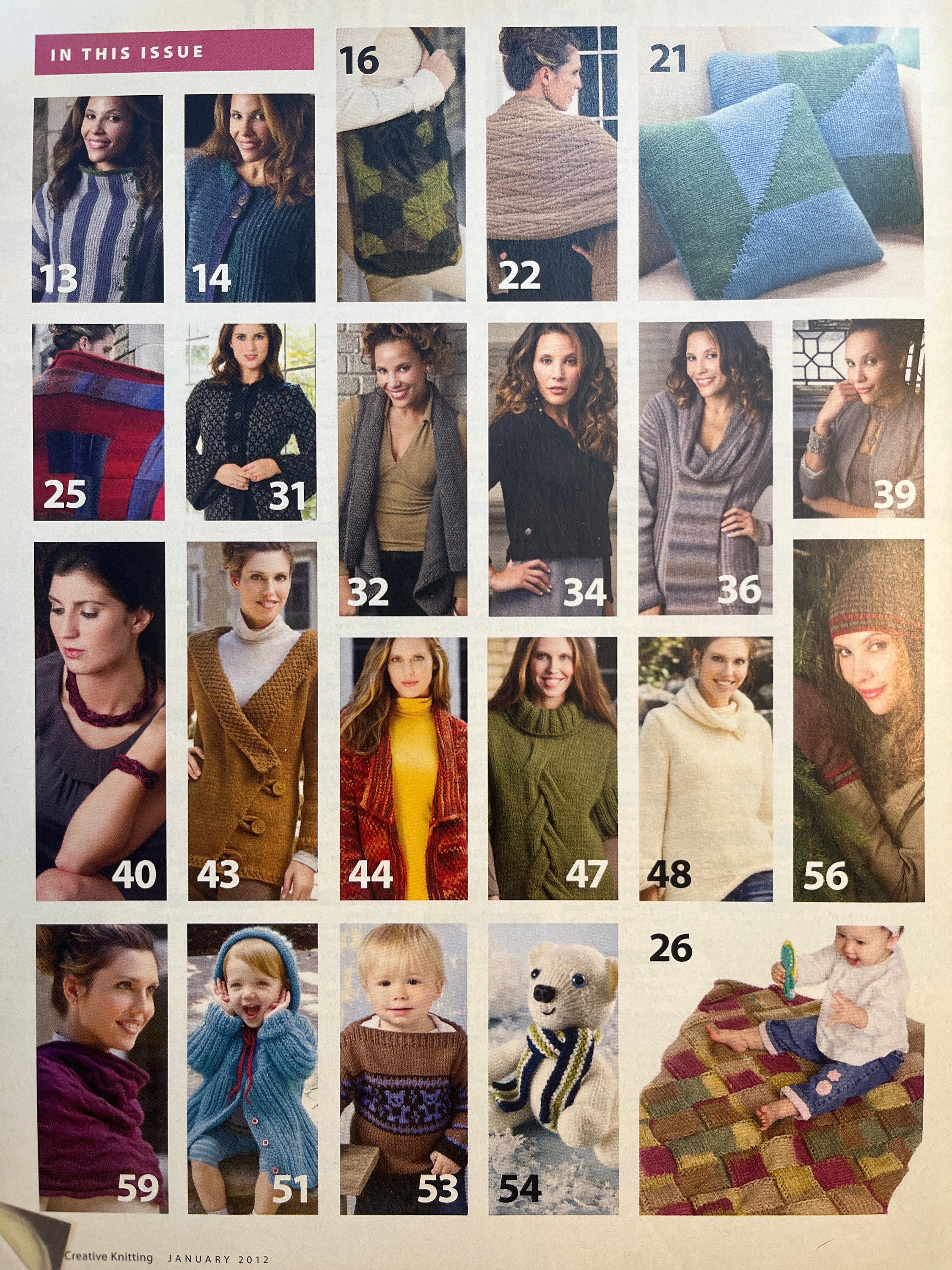 Creative Knitting January 2012 Magazine Issue Knit Womens Patterns - Etsy