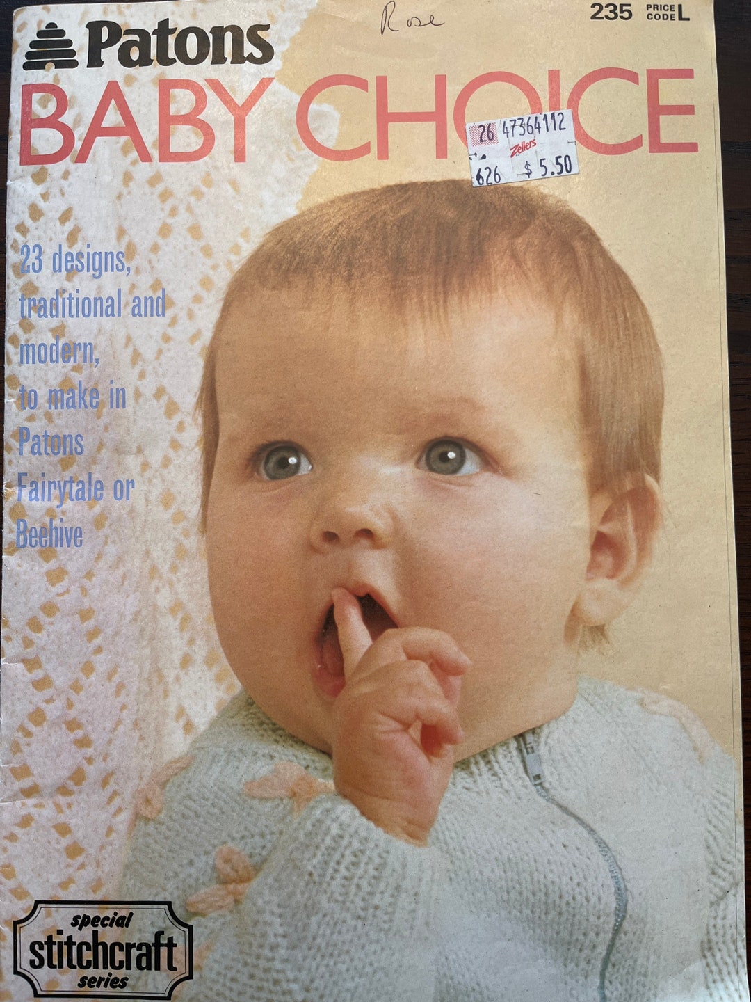 Infant Toddler Knitting Pattern Book Patons Baby Choice Book Etsy