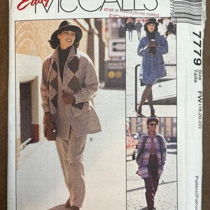 Peut inclure: Patron de couture pour une veste et un pantalon. Le patron est de McCall's Easy et s'appelle "Select-A-Size". Le patron est pour les tailles 18, 20 et 22.