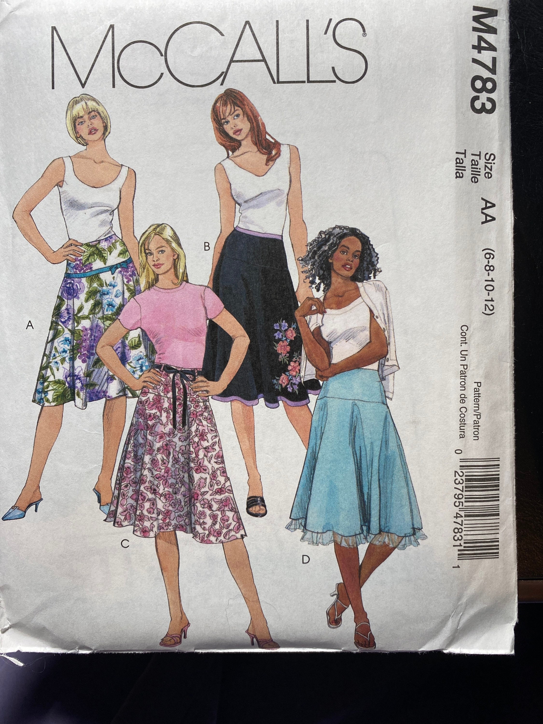 Petite Skirt in Four Variations Womens Misses Sewing Pattern - Etsy Denmark