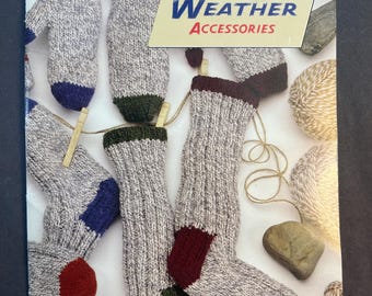 Vest Mittens Scarves Caps Toques Knitting Pattern Book Patons Cold Weather Accessories Beehive Book 717