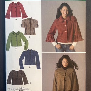 Jackets in Five Variations Womens Misses Sewing Pattern Simplicity 3627 Uncut Size 6 8 10 12 14