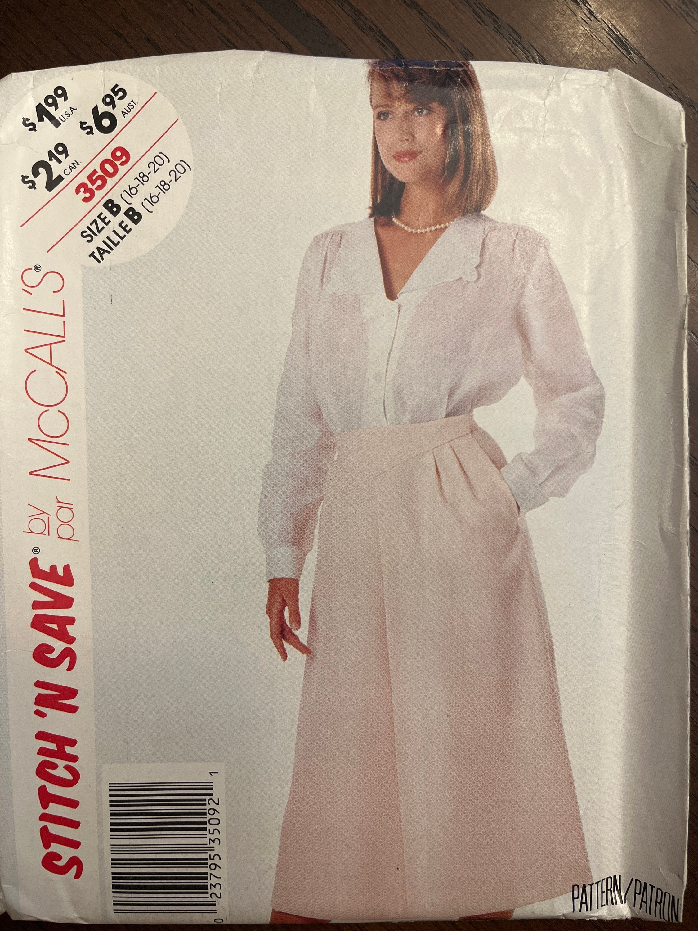 Style Falcon Patterns Shaped Waistband Skirt and Front Button Blouse Womens Misses Sewing ...