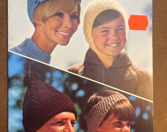 Berets Toques Caps Hats Knit and Crochet Pattern Book Beehive Winter Headwear Book 118 Womens Mens Girls Boys Patterns