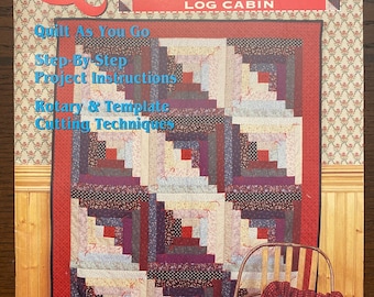 Log Cabin Quilt Pattern Book Simplicity Quilt It Yourself Wall Quilt Pillow Wreath Tote Bag Book 0276