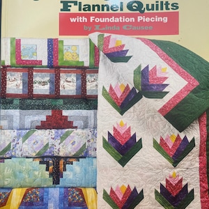 How to Make Log Cabin Flannel Quilts Quilting Pattern Instruction Book American School of Needlework 4213