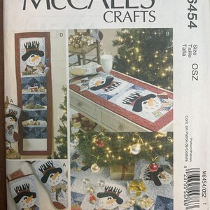 Stocking Table Runner Arbre Jupe et Porte-Cartes Décorations Décor Noël Vacances Couture Patron McCalls 6454 non-coupé