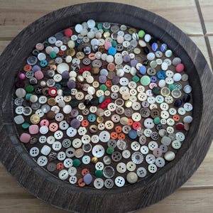 Assortment of Genuine Vintage Buttons. Small Vintage Buttons.