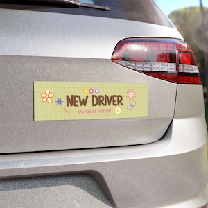 New Driver Car Magnet - Please Be Patient, Fun Auto Decor, New Driver Gift, Safety Sign, Student Driver Reminder