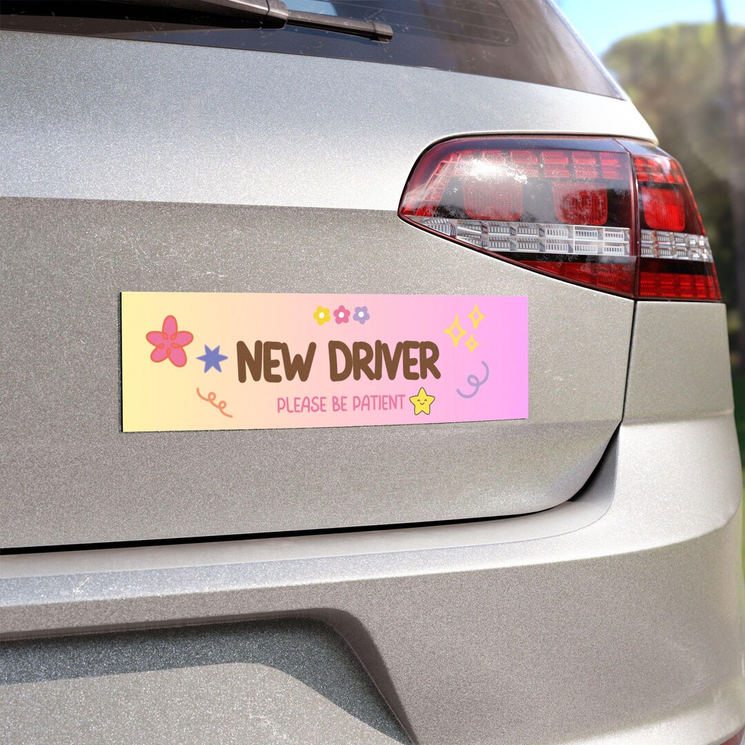 New Driver Car Magnet - Cute and Colorful, Alert Other Drivers ...