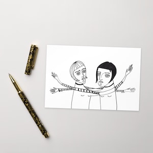 Schwestern Postkarte