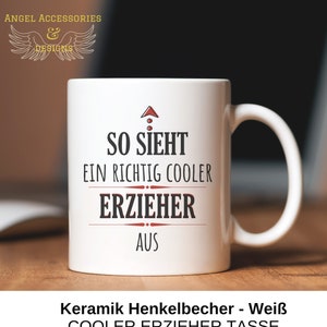 EDUCATOR mug with name & funny saying: This is what a cool educator looks like. Perfect as a farewell or birthday gift.