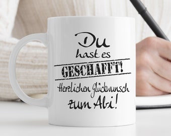 Graduation mug with saying - You DID IT! Also excellent as a gift.