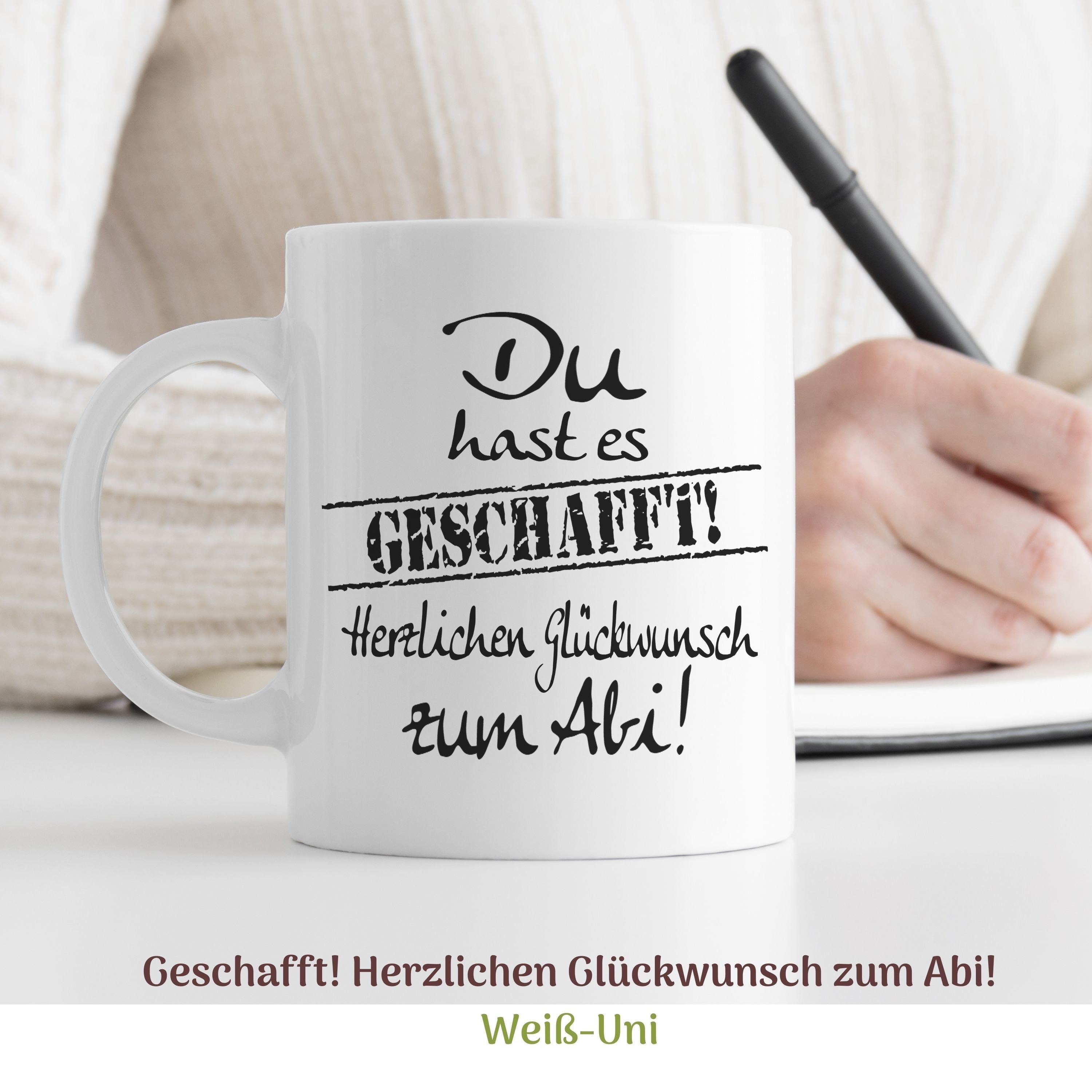 Du Hast Es Geschafft Englisch Abi Tasse mit Spruch Du hast es GESCHAFFT Hervorragend - Etsy Polska