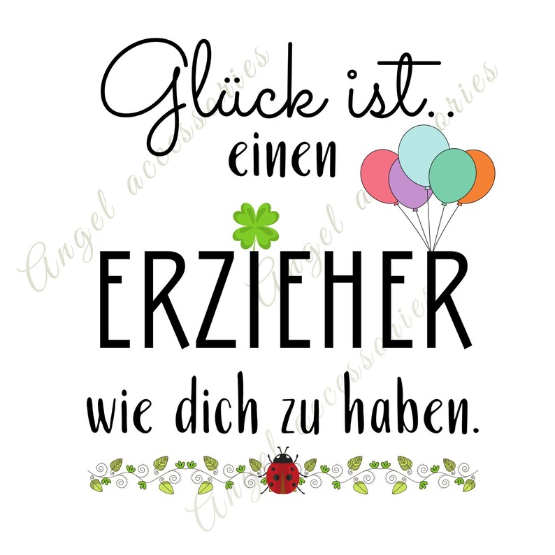 Danke Tasse für Erzieher/in mit Spruch Glück ist.. Perfekt Etsy