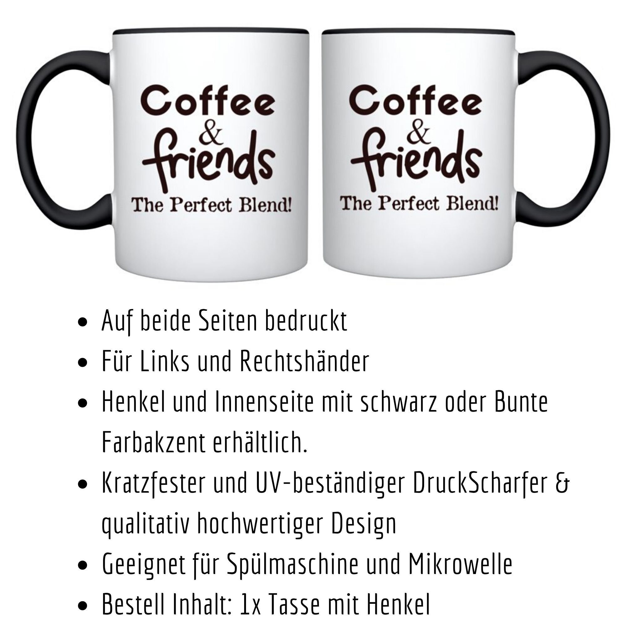 Tasse mit Spruch Coffee & Friends in 2 Coole Etsy.de