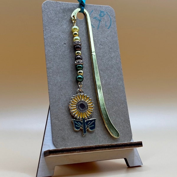 Sunflower bookmark, birthday gift for gardener, end of year gift for teacher, Father’s Day gift, sunflower planner marker, present for her