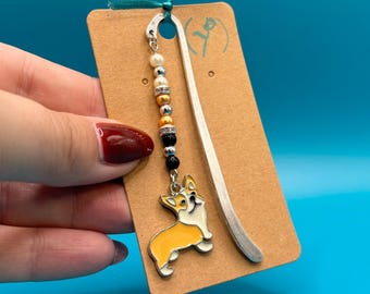 Corgi Metal Bookmark, Handmade Dog Lover Gift
