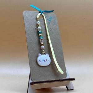 Cat bookmark, cat lover gift for her, cute bookmarks for women, cat gifts for book lovers, kawaii cat gift, end of year teacher gift,