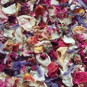 Confettis biodégradables. MINI ROSERAIE. Pétales de fleurs séchées naturellement. Confettis de mariage. Confettis de pétales de rose Confettis naturels
