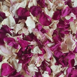 Confettis biodégradables. Prairies roses. Pétales de fleurs séchées naturellement. Confettis de mariage. Confettis de pétales de rose