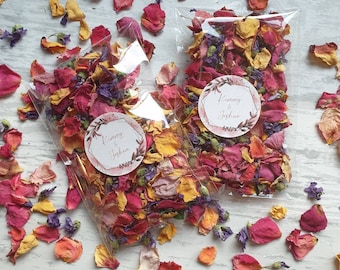 Biodegradable Confetti. Personalised Pre filled clear packets. Wedding confetti.  Petal confetti. Confetti Packets. Confetti.
