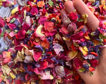 Biodegradable Confetti.   Summer Meadows. Naturally dried flower petals.  Wedding confetti.  Rose petal confetti. 1 Litre 10 - 12 guests