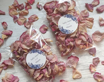 Biodegradable Confetti. Personalised Pre filled  packets. Wedding confetti.  Petal confetti. Confetti Packets. Confetti.