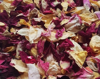 Biodegradable Confetti.  Burgundy Sunset. 50 guests.  Naturally dried flower petals.  biodegradable Wedding confetti.  Rose petal confetti