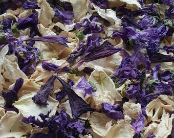 Biodegradable Confetti.  Purple confetti. Wedding confetti. Dried rose petal confetti. Dried flower confetti. Petal confetti