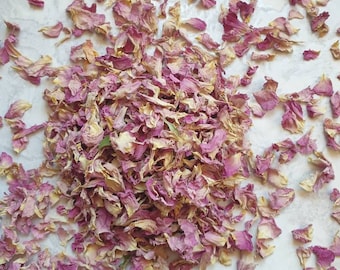 25% OFF.  Biodegradable. Classic Mini Pink and Cream Rose Petals.  Biodegradable Wedding confetti. Petal confetti.  Rose Petals.  Pink roses