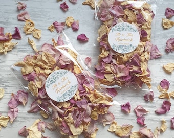 Biodegradable Confetti. Personalised Pre filled  packets. Wedding confetti.  Petal confetti. Confetti Packets. Confetti.