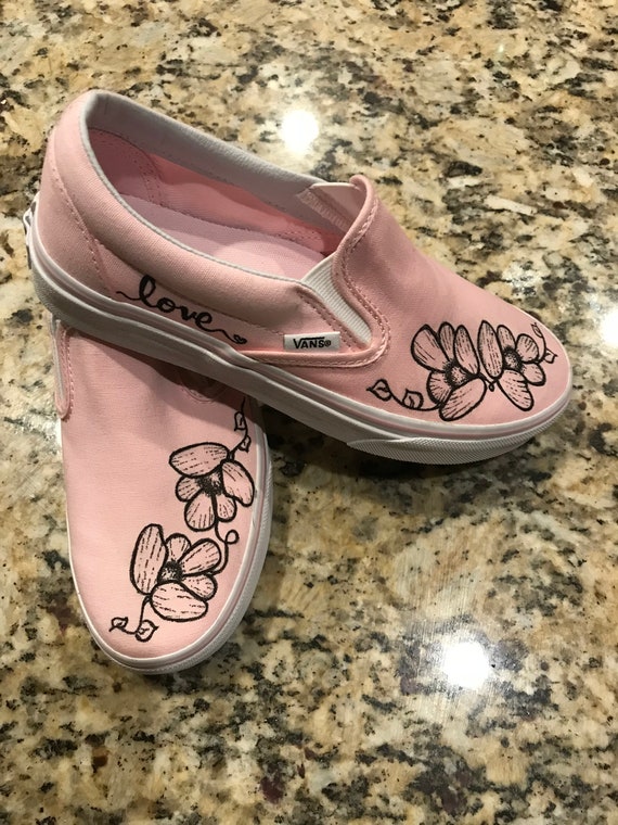 pink flower vans