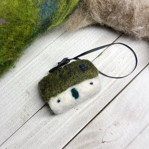 Wee Irish Cottage Ornament, Needle Felted Wool Cottage, St. Patrick's Day Decor, Woolen House, Irish Cottage Collection