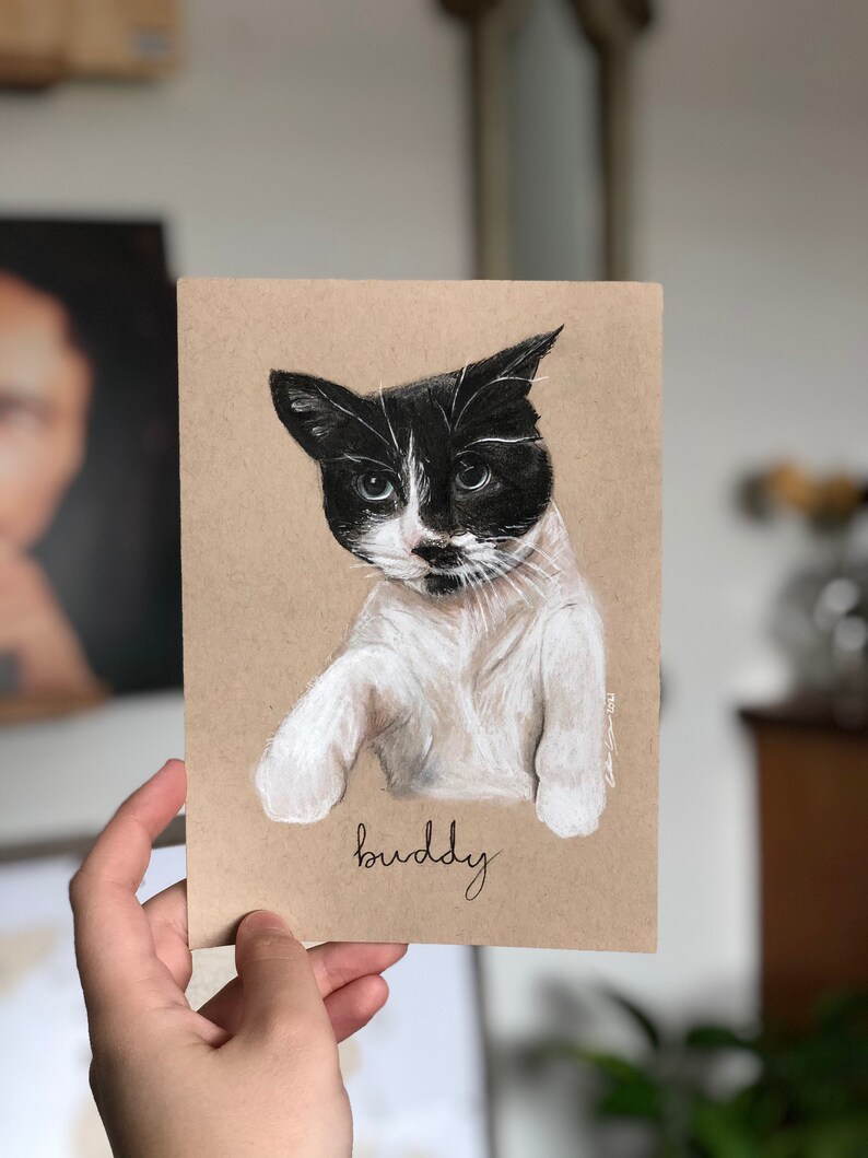 CUSTOM Pet Portrait Drawing Hand Drawn in Coloured Pencil Etsy Canada