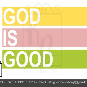 God is Good Instant Digital Download svg/dxf/png/pdf/eps vector cut file