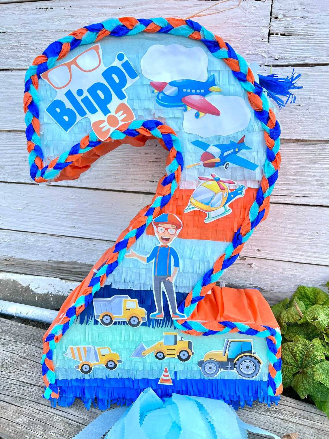 Blippi Number Two Piñata Etsy UK