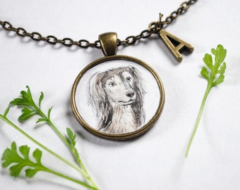 Custom dog portrait necklace Dog necklace Hand painted Dog necklace Watercolor Dog necklace Custom pet portrait Personalized Animal necklace