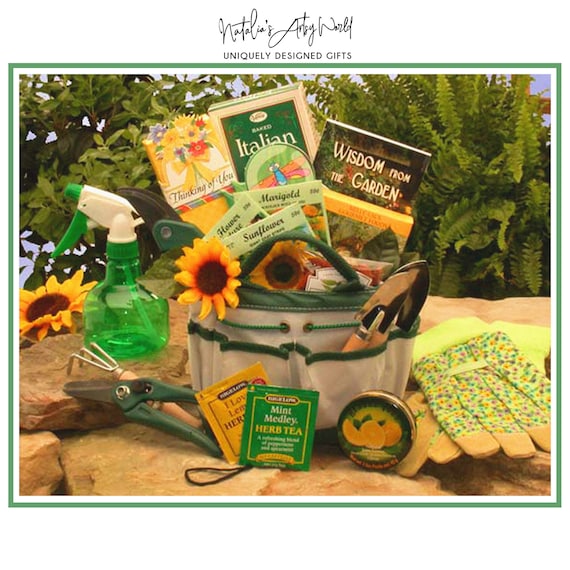 The Weekend Gardener Tote Outdoors Gift Basket Etsy