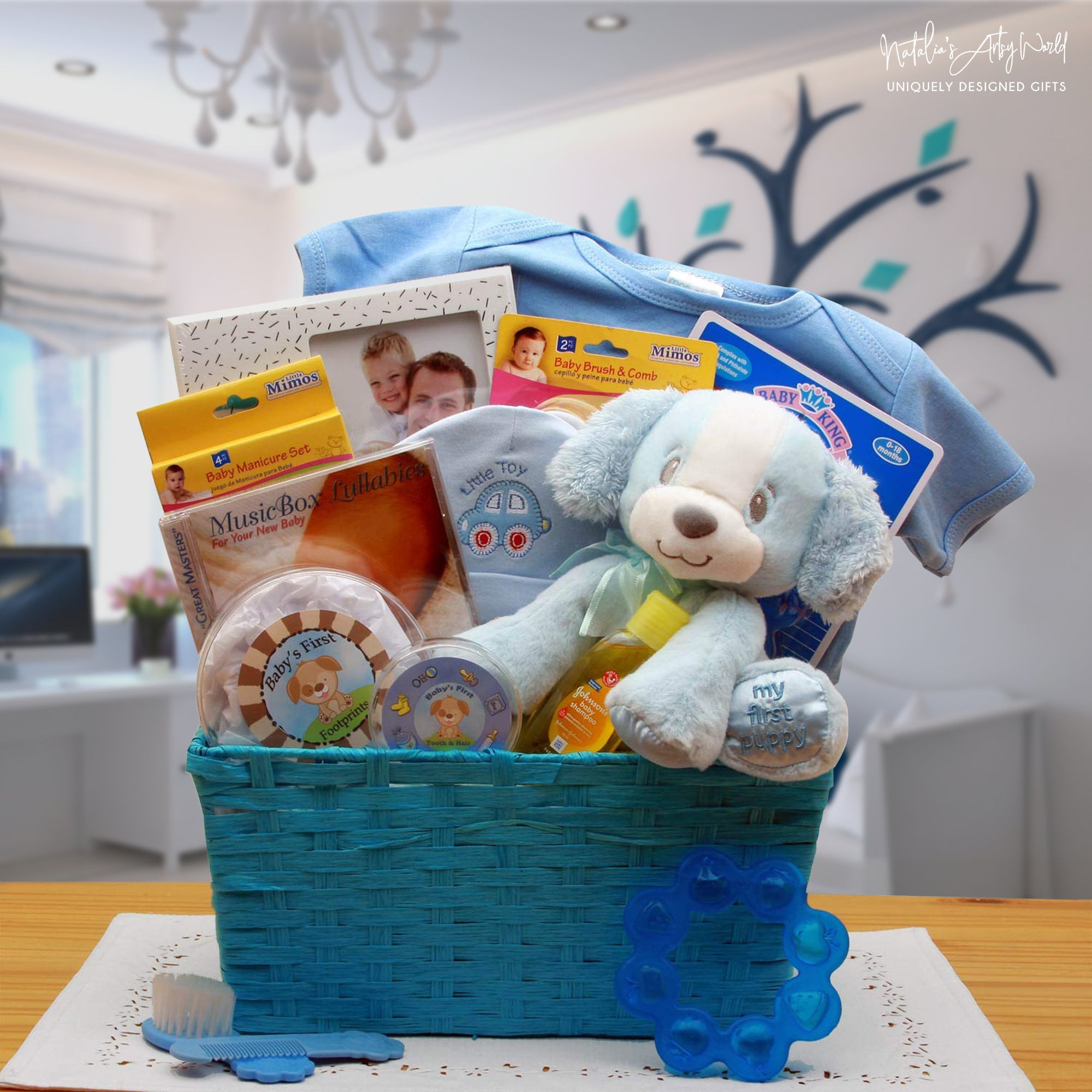 Baby Boy Gift Basket Baby Shower New Parents Gift Box Etsy