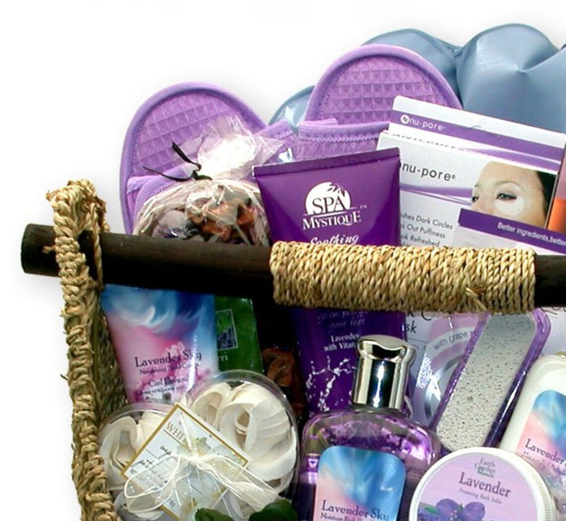 Lavender Gift Hamper Gift For Mom Self Care Basket for Women Etsy