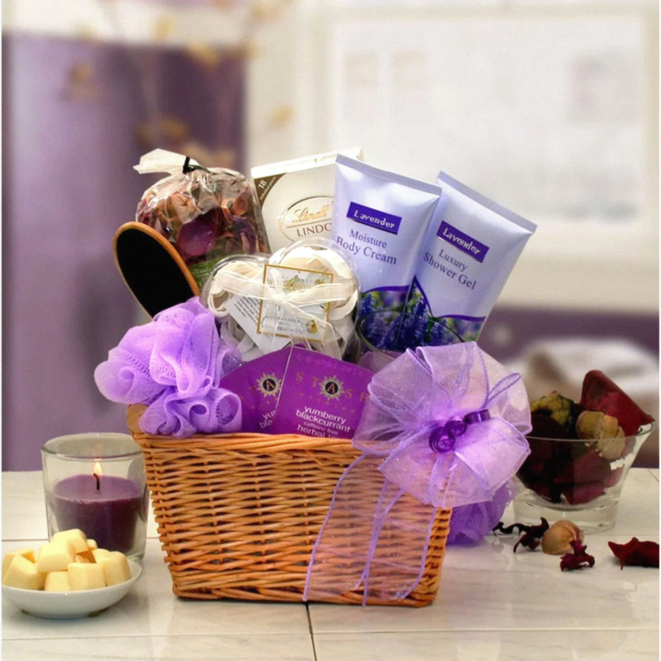 Lavender Self Care Spa Gift Basket for Best Friend Cosmetics Etsy