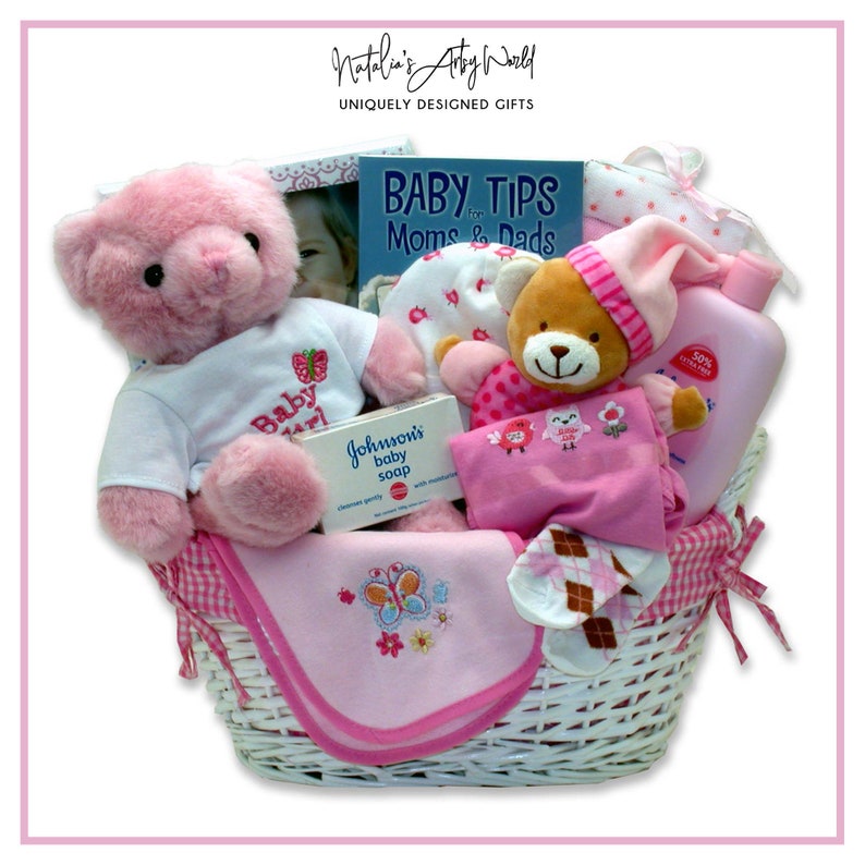 New Baby Girl Gift Basket Present for Mom and Dad Etsy