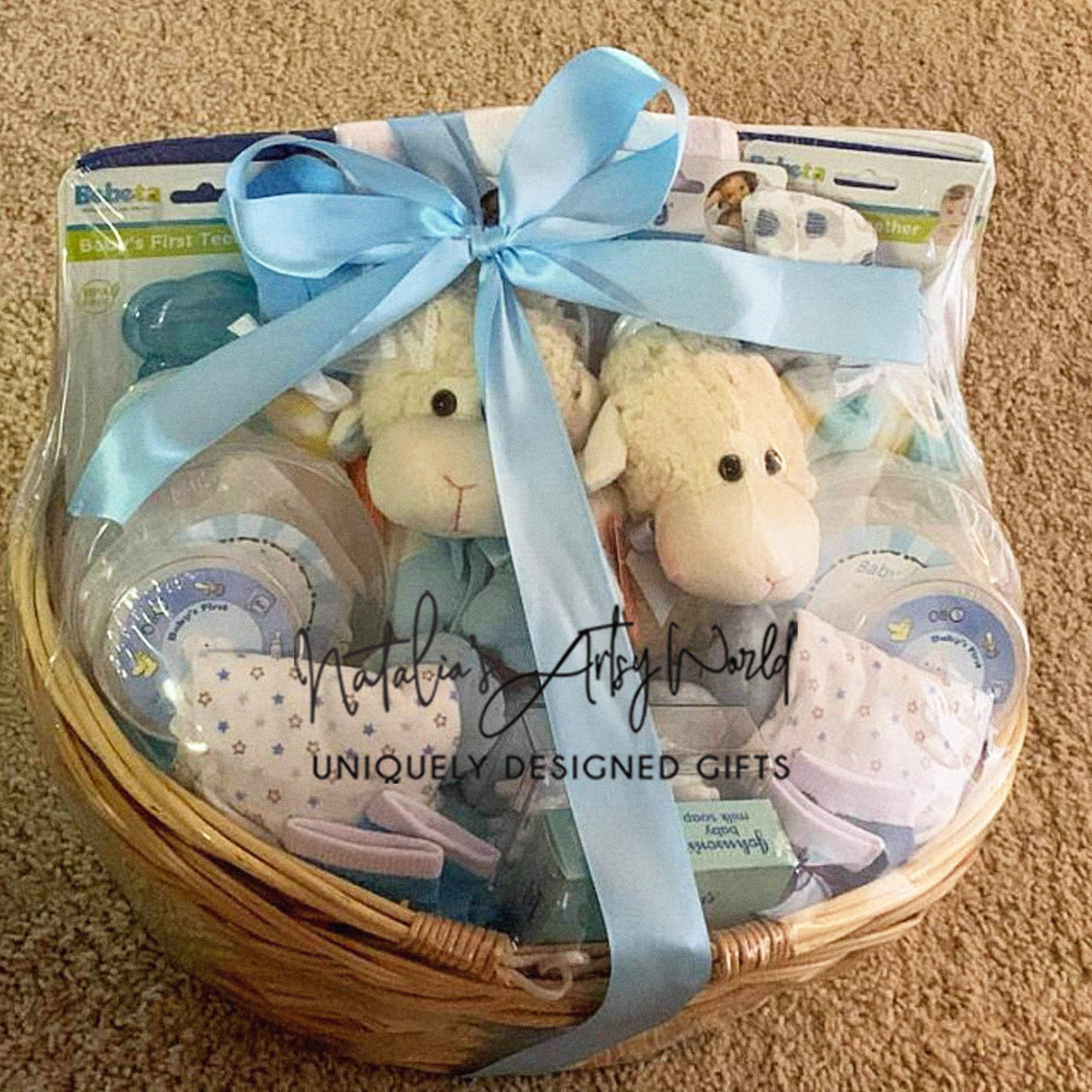 Twin Boys Gift Basket Newborn Gift Baby Shower Double Etsy