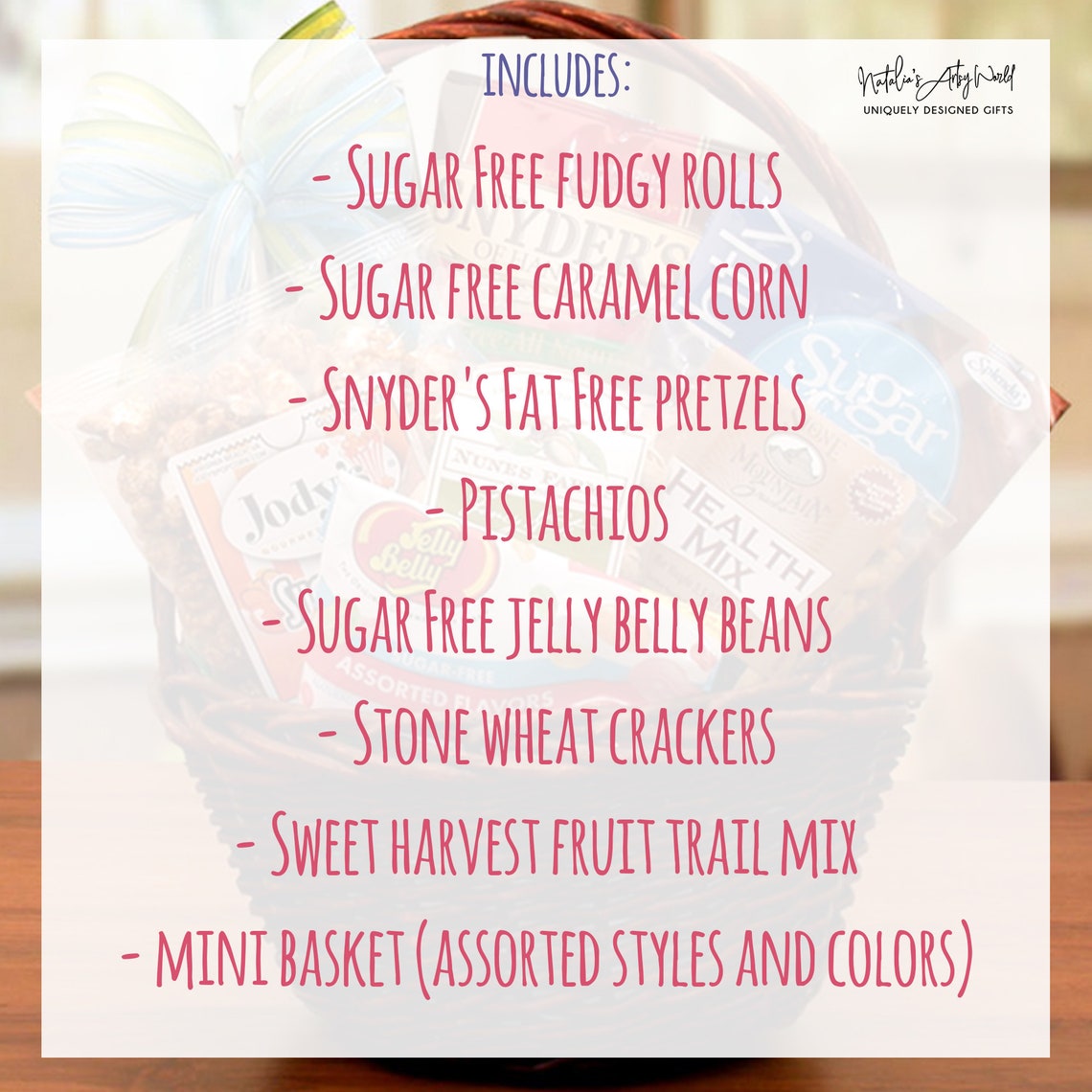 Mini Sugar Free Gift Basket Healthy Snack Etsy