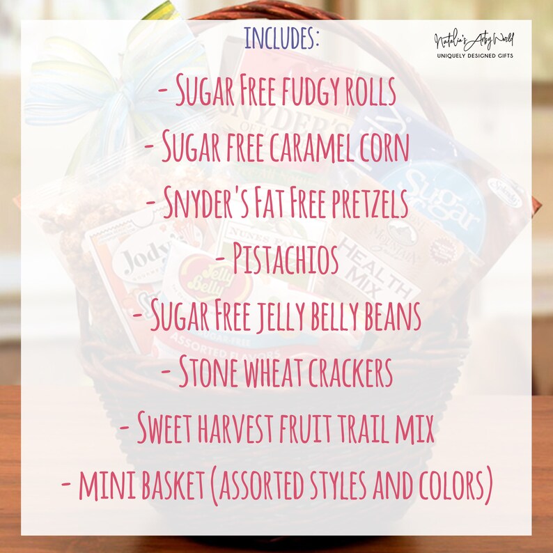 Mini Sugar Free Gift Basket Healthy Snack Etsy